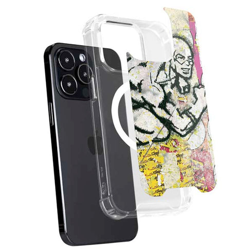 DC Comics The Flash Retro Abstract Running Pose iPhone 14 Pro Max MagSafe Case