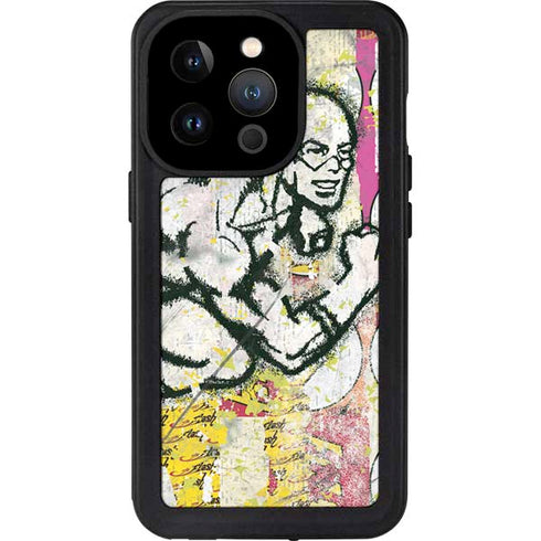 DC Comics The Flash Retro Abstract Running Pose iPhone 14 Pro Waterproof Case