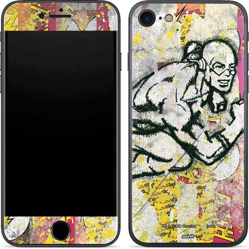DC Comics The Flash Retro Abstract Running Pose iPhone 8 Skin