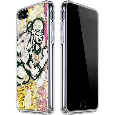 DC Comics The Flash Retro Abstract Running Pose iPhone SE (2nd & 3rd Gen) Clear Case