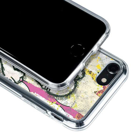 DC Comics The Flash Retro Abstract Running Pose iPhone SE (2nd & 3rd Gen) Clear Case