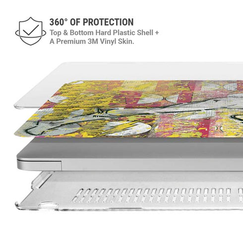 DC Comics The Flash Retro Abstract Running Pose MacBook Air 13in M1 (2021) Case plus Skin