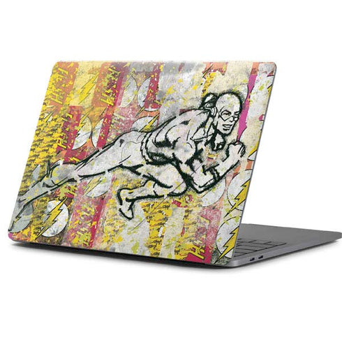 DC Comics The Flash Retro Abstract Running Pose Apple MacBook Pro 13-inch Skin