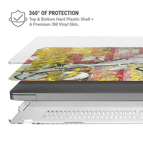 DC Comics The Flash Retro Abstract Running Pose MacBook Pro 16in (2021-25) Case plus Skin