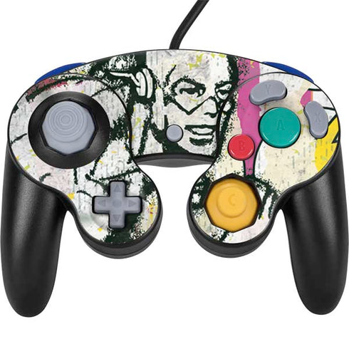 DC Comics The Flash Retro Abstract Running Pose Nintendo GameCube Controller Skin