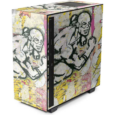 DC Comics The Flash Retro Abstract Running Pose NZXT H510 Compact ATX Mid-Tower Case Skin
