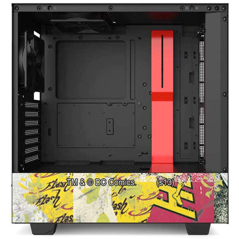 DC Comics The Flash Retro Abstract Running Pose NZXT H510 Compact ATX Mid-Tower Case Skin
