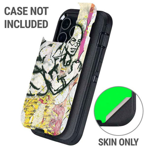 DC Comics The Flash Retro Abstract Running Pose Otterbox Defender iPhone Skin