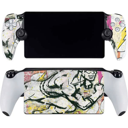 DC Comics The Flash Retro Abstract Running Pose PlayStation Portal Remote Player Skin