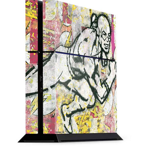 DC Comics The Flash Retro Abstract Running Pose PS4 Console Skin