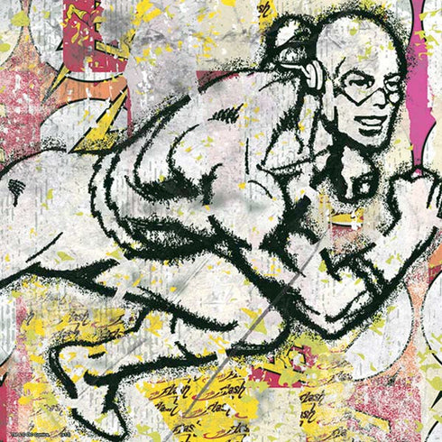 DC Comics The Flash Retro Abstract Running Pose PS4 Console Skin