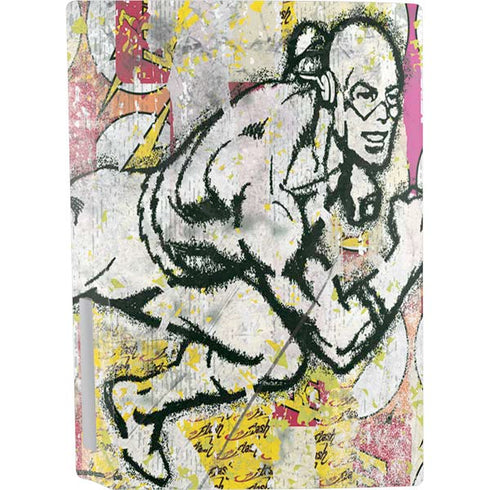 DC Comics The Flash Retro Abstract Running Pose PS5 Console Skin