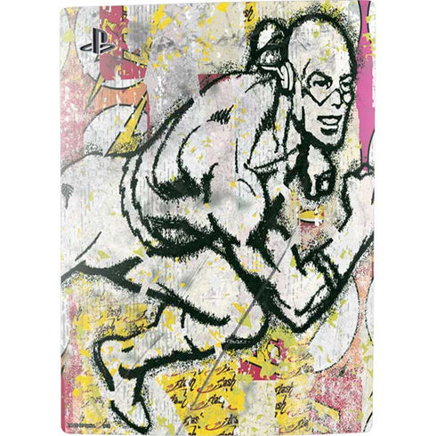 DC Comics The Flash Retro Abstract Running Pose PS5 Digital Edition Console Skin