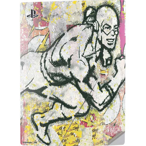 DC Comics The Flash Retro Abstract Running Pose PS5 Digital Edition Console Skin