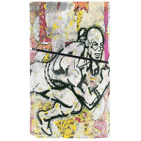 DC Comics The Flash Retro Abstract Running Pose PS5 Slim Disk Console Skin