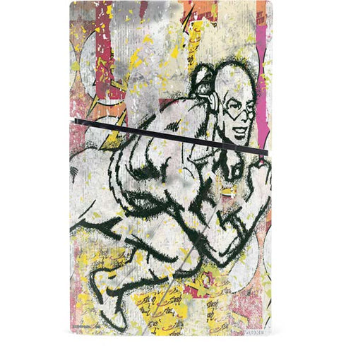 DC Comics The Flash Retro Abstract Running Pose PS5 Slim Digital Edition Console Skin