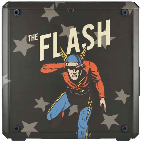 DC Comics The Flash Retro Action Pose Cooler Master MasterBox Q300L Mini Tower Skin