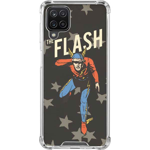 DC Comics The Flash Retro Action Pose Galaxy A12 Clear Case
