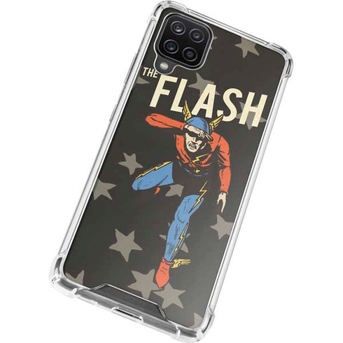 DC Comics The Flash Retro Action Pose Galaxy A12 Clear Case