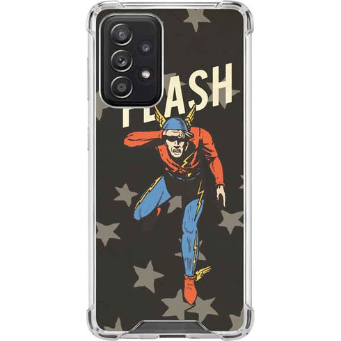 DC Comics The Flash Retro Action Pose Galaxy A52 5G Clear Case