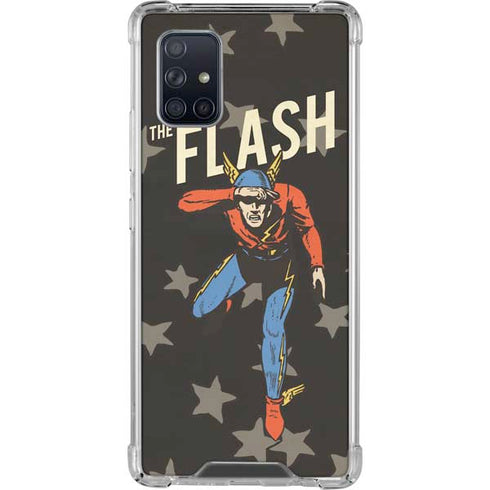 DC Comics The Flash Retro Action Pose Galaxy A71 5G Clear Case