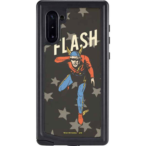 DC Comics The Flash Retro Action Pose Galaxy Note 10 Waterproof Case