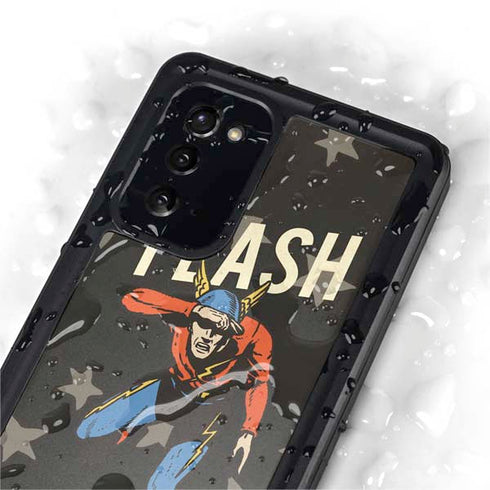 DC Comics The Flash Retro Action Pose Galaxy Note20 5G Waterproof Case