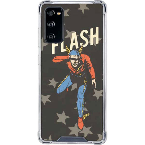 DC Comics The Flash Retro Action Pose Galaxy S20 FE Clear Case