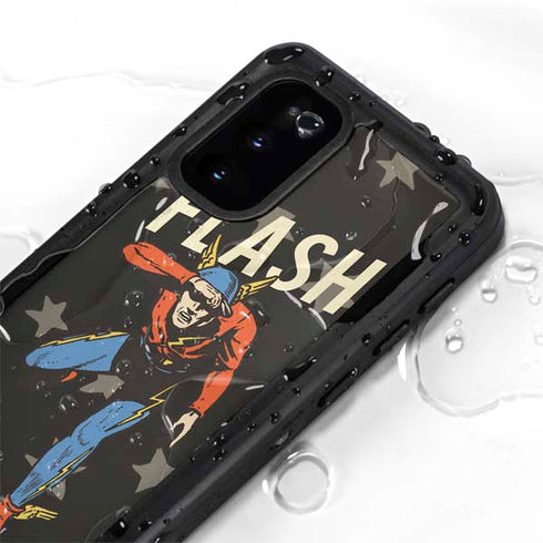 DC Comics The Flash Retro Action Pose Galaxy S20 Waterproof Case