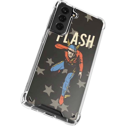 DC Comics The Flash Retro Action Pose Galaxy S21 5G Clear Case
