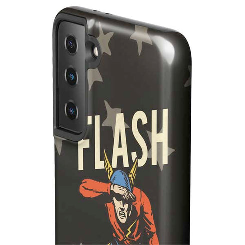 DC Comics The Flash Retro Action Pose Galaxy S21 Plus 5G Pro Case