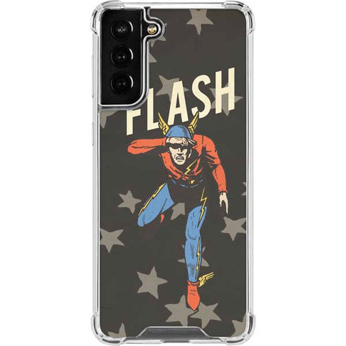 DC Comics The Flash Retro Action Pose Galaxy S22 Plus Clear Case