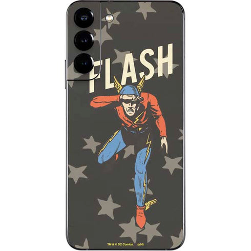 DC Comics The Flash Retro Action Pose Galaxy S22 Plus Skin