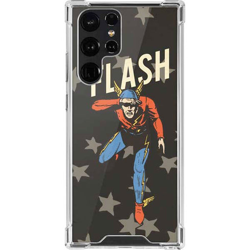 DC Comics The Flash Retro Action Pose Galaxy S22 Ultra Clear Case