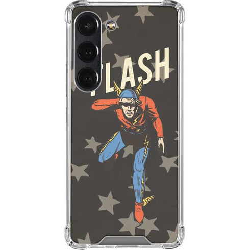 DC Comics The Flash Retro Action Pose Galaxy S23 Clear Case
