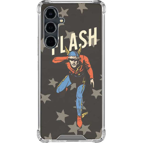 DC Comics The Flash Retro Action Pose Galaxy S23 FE Clear Case