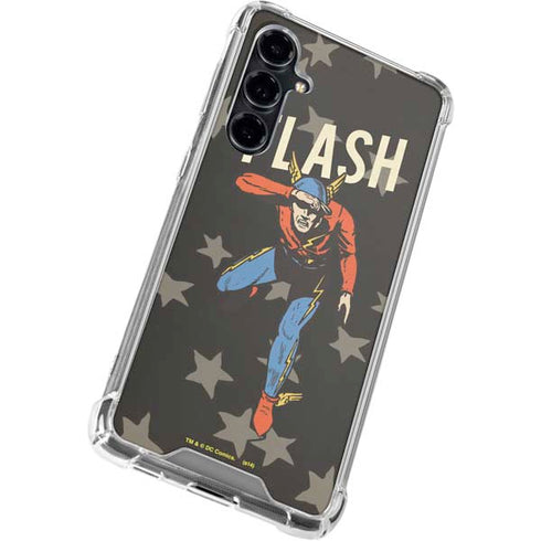DC Comics The Flash Retro Action Pose Galaxy S23 FE Clear Case
