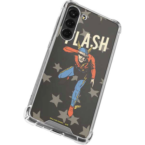 DC Comics The Flash Retro Action Pose Galaxy S23 Plus Clear Case
