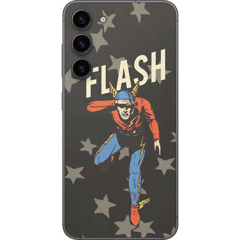 DC Comics The Flash Retro Action Pose Galaxy S23 Plus Skin