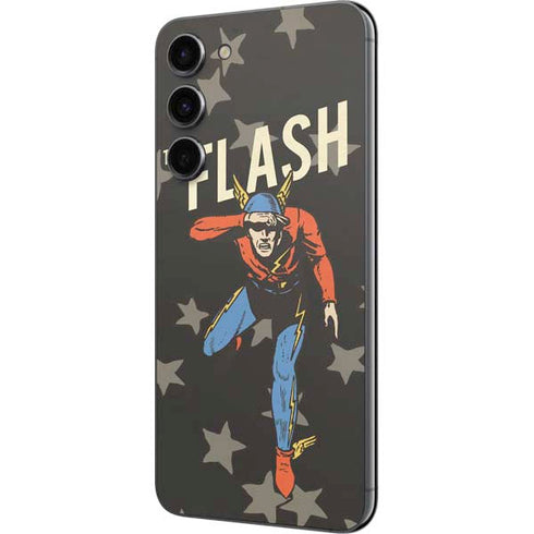 DC Comics The Flash Retro Action Pose Galaxy S23 Plus Skin
