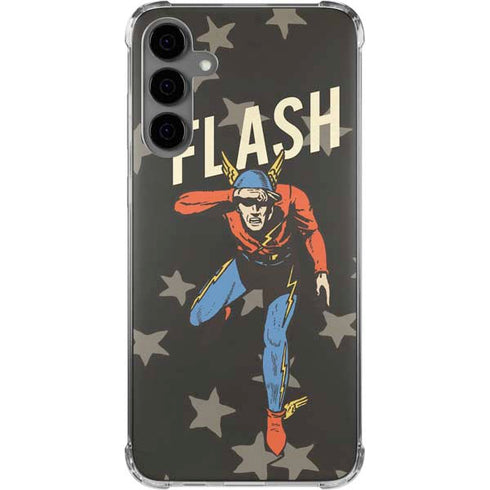 DC Comics The Flash Retro Action Pose Galaxy S24 Plus Clear Case
