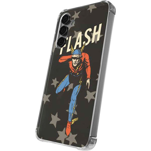 DC Comics The Flash Retro Action Pose Galaxy S24 Plus Clear Case