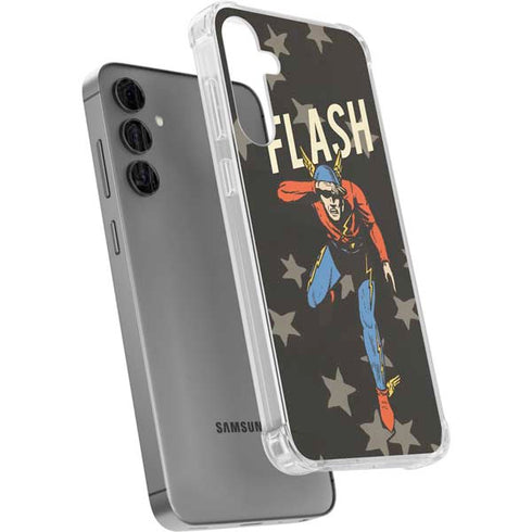 DC Comics The Flash Retro Action Pose Galaxy S24 Plus Clear Case