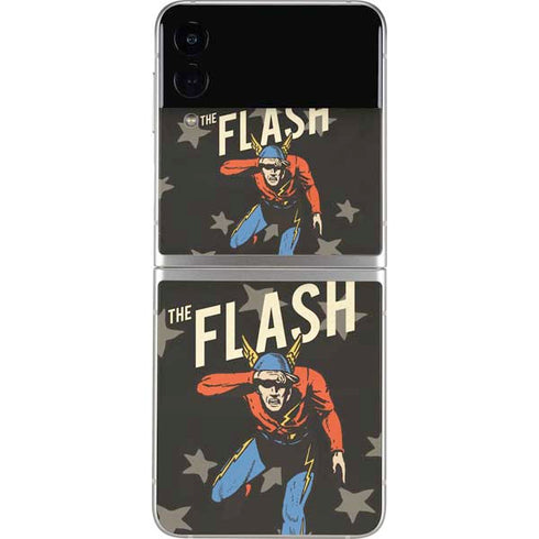 DC Comics The Flash Retro Action Pose Galaxy Z Flip4 5G Skin
