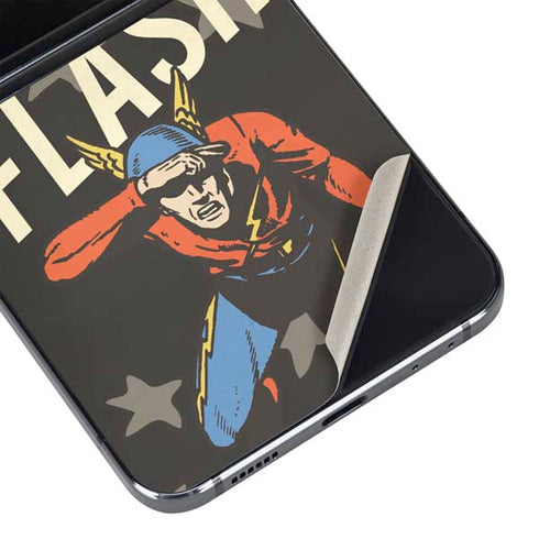 DC Comics The Flash Retro Action Pose Galaxy Z Flip5 5G Skin