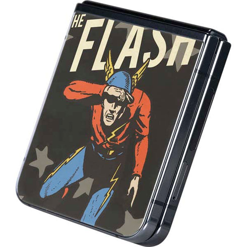 DC Comics The Flash Retro Action Pose Galaxy Z Flip5 5G Skin