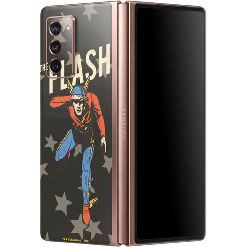 DC Comics The Flash Retro Action Pose Galaxy Z Fold2 5G Skin