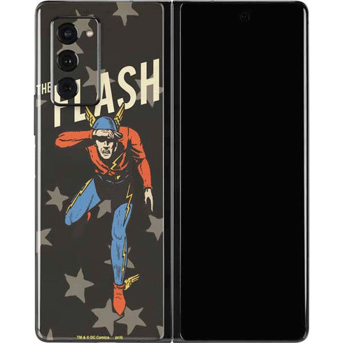 DC Comics The Flash Retro Action Pose Galaxy Z Fold2 5G Skin