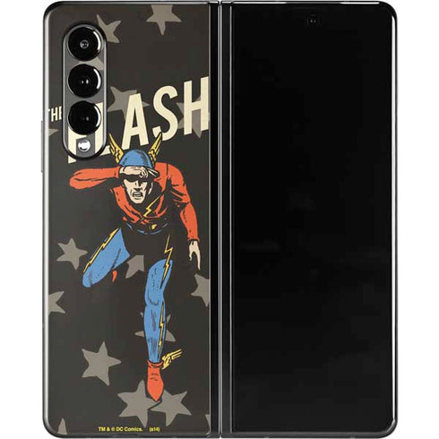 DC Comics The Flash Retro Action Pose Galaxy Z Fold3 5G Skin