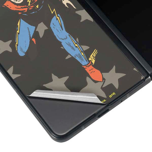 DC Comics The Flash Retro Action Pose Galaxy Z Fold3 5G Skin